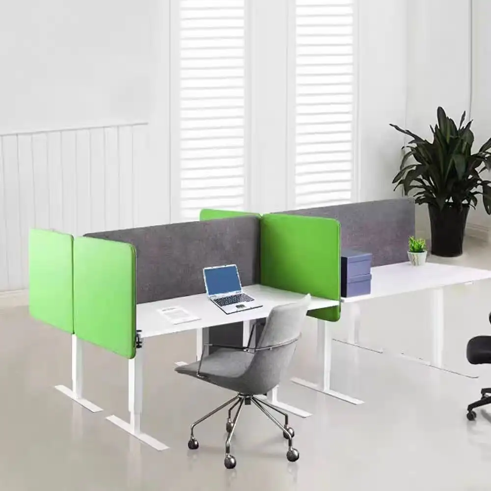 Industrial Acoustic Desk Divider Stand - Freestanding Cubicle Partition, 90% Noise Reduction 1