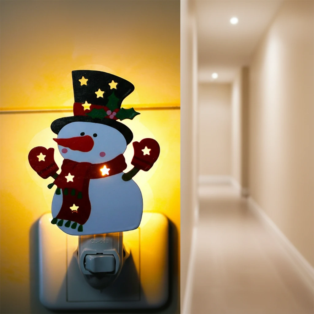 Magical Snowman Plug-in Night Light with Warm White Incandescent Bulbs 1
