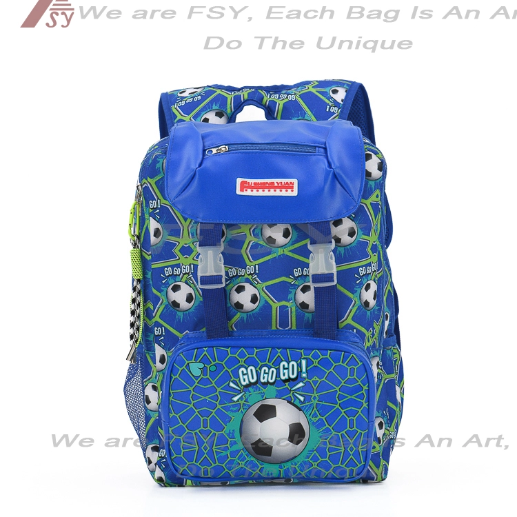 Custom Large Capacity Football Blue Teen Girls Students School Bags Kids Soccer Backpack For Children Travel 1