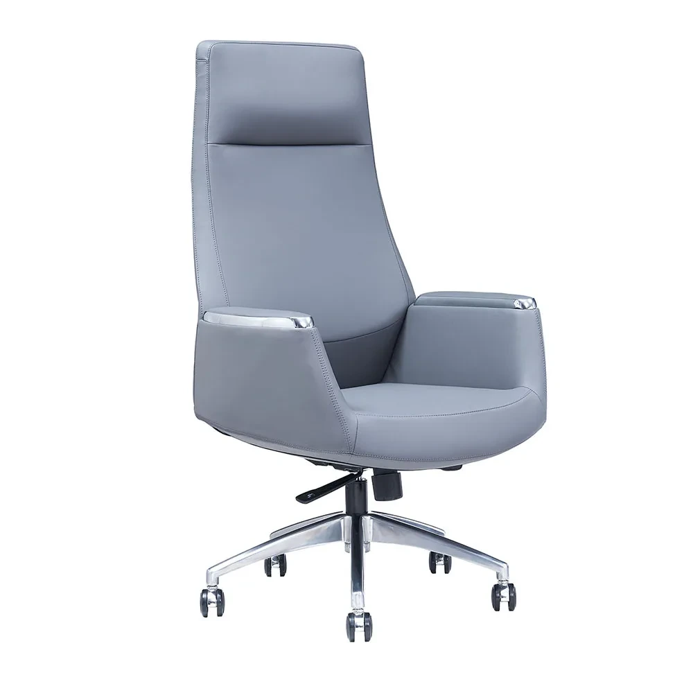 Cadeira de escritório executiva giratória com encosto alto e altura ajustável, design moderno 1