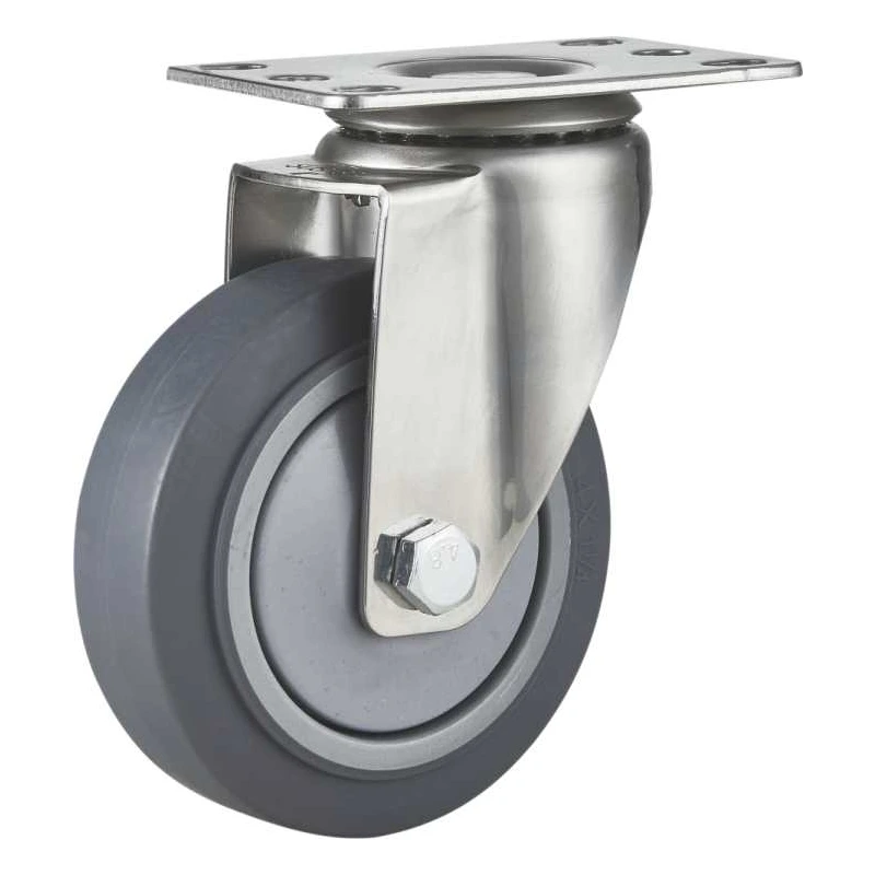 Single Bearing Tpr 3inch 4inch 5inch Flexible 360-degree Rotation Casters Used Supermarkets Restaurants 1