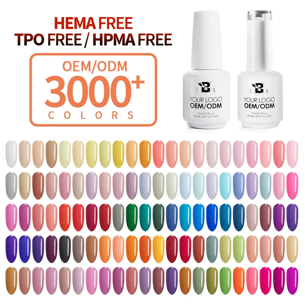 Bozlin Vernis à ongles semi-permanent à tremper UV 15 ml, 3000 couleurs, non toxique 1