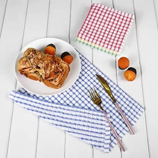 Super Absorbent Grid Tea Towels for Fast Drying Kitchen Cleaning Cloths 1