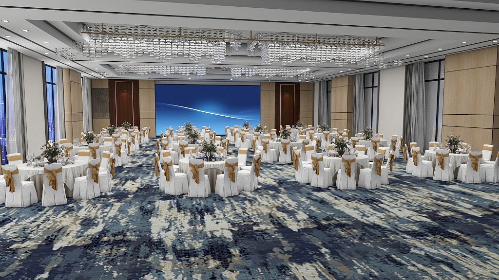 Dalles de moquette sur mesure haut de gamme pour salle de banquet d'hôtel 5