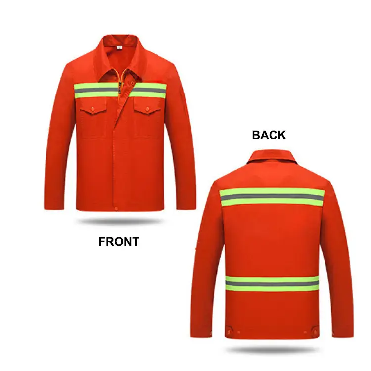 Custom Printed Reflective Sanitary Protective Workwear Safety Protective Long-Sleeve Workwear Set 1