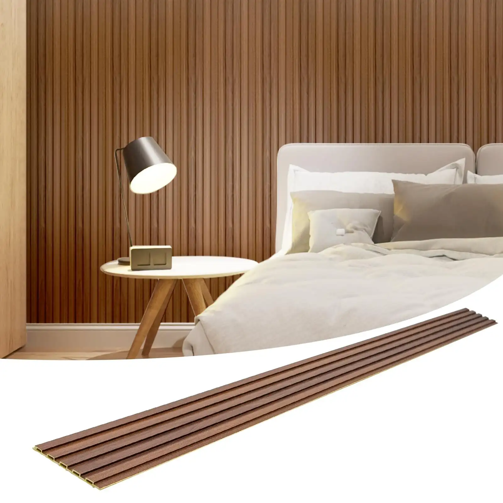 Paneles de pared acústicos de listones de imitación de madera Paneles de listones de chapa de madera maciza Witpo 1