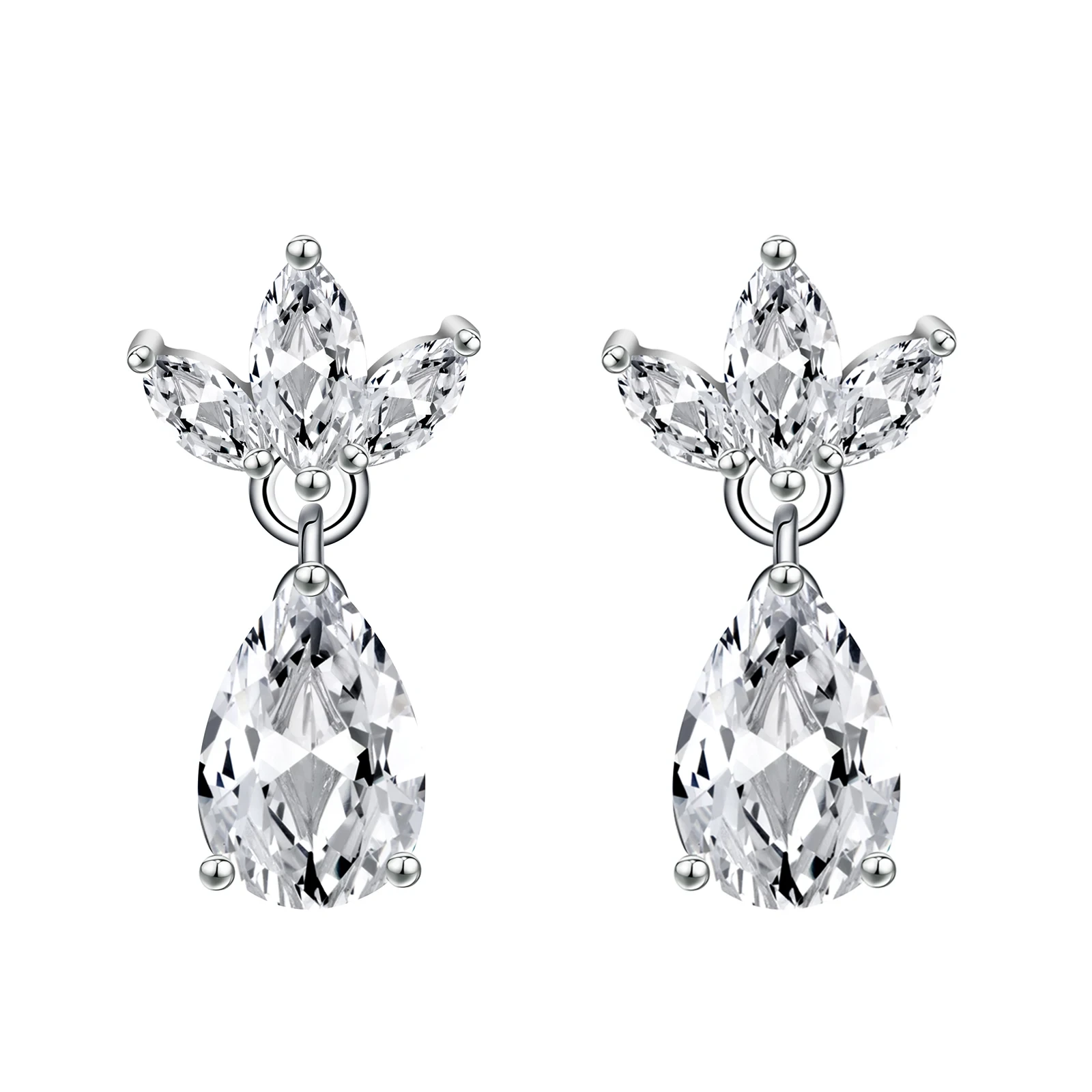 Boucles d'oreilles Moisanite en or de poirie de qualité supérieure 18k14k 10k 1