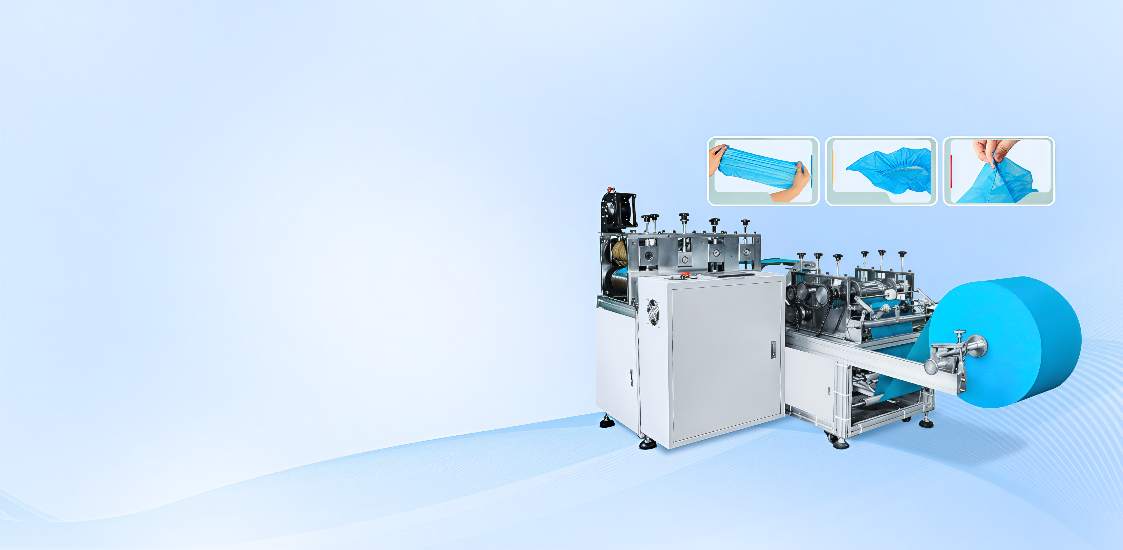 Chứng không dệt và sản xuất giày nhựa không dệt và máy sản xuất máy đóng gói