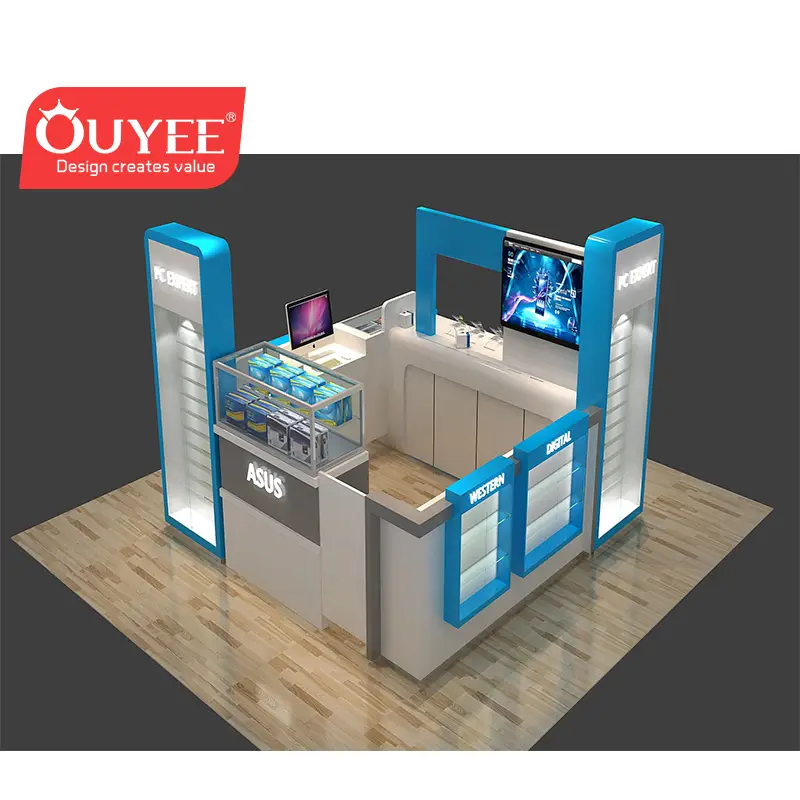 كشك لبيع ملحقات الهواتف المحمولة / تصميم كشك في مركز تجاري للهواتف المحمولة 1