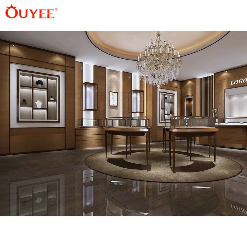 Innenausbau und Ladeneinrichtung aus Holz für Juweliergeschäfte 1