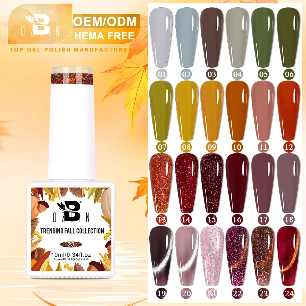 Esmalte en gel Bozlin Hema TPO Free de 24 colores, resina UV, gel con purpurina para ojos de gato 1