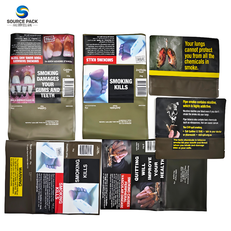 Pacote de 25g, 30g, 50g e 100g de folhas de tabaco novas para cigarros, embalagem à prova de cheiro, ideal para enrolar cigarros à mão. 3