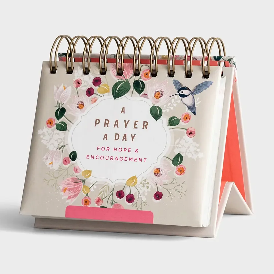 Wholesale custom large double-circle hardcover desk calendars 1