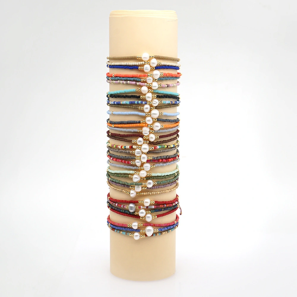 Wholesale Fashion Bohemian Style Natural Freshwater Pearl Bracelets Colored Rice Jewelry Jewelry For Women 1