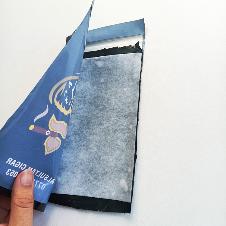 Sachet individuel de sachet pour cigare en plastique personnalisé pour feuilles à rouler le tabac à fumer 4
