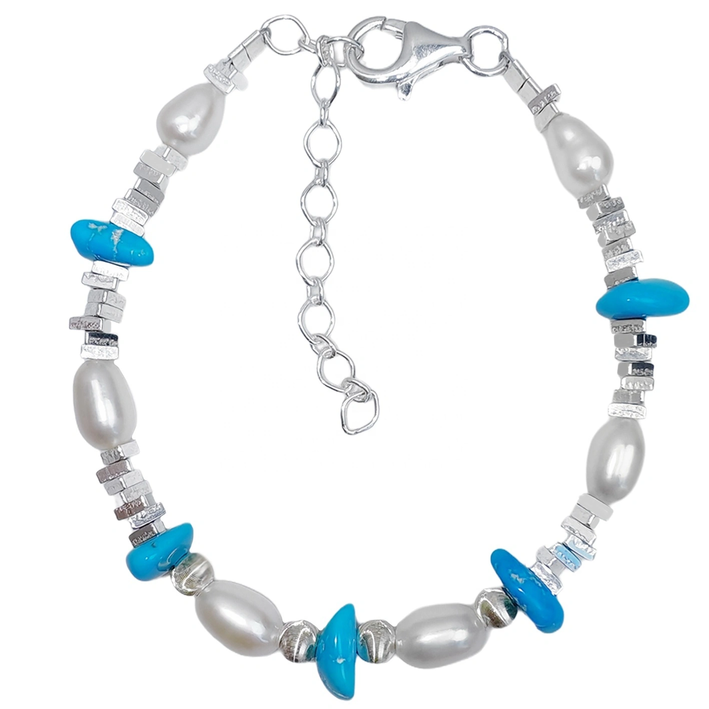High Quality Turquoise Pearl S925 Silver Fashion Suitable For Multiple Occasions Popular Custom Designer Meticulous Design 1