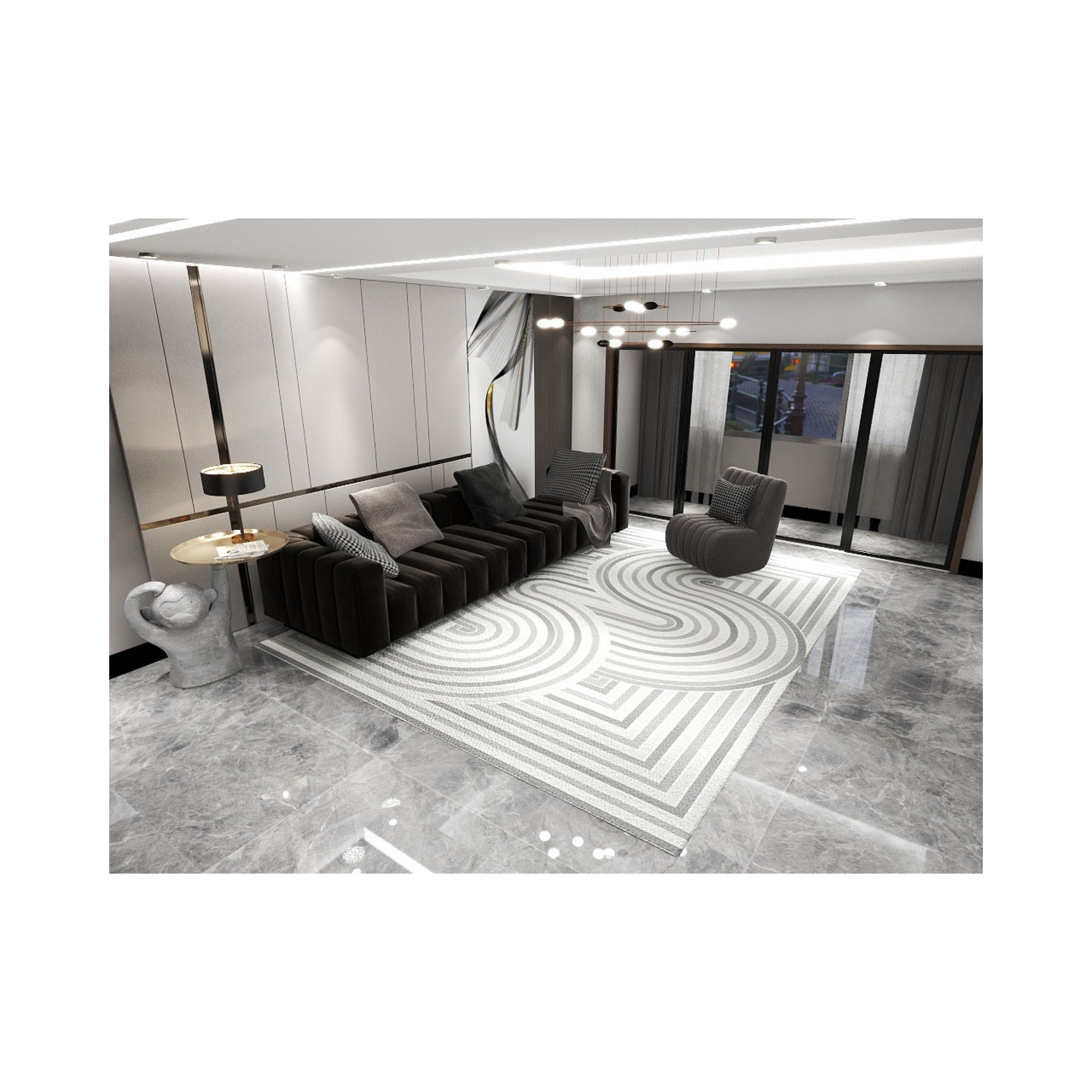 Tapis imperméable en polyester Wilton - Facile à nettoyer, doux au toucher 1