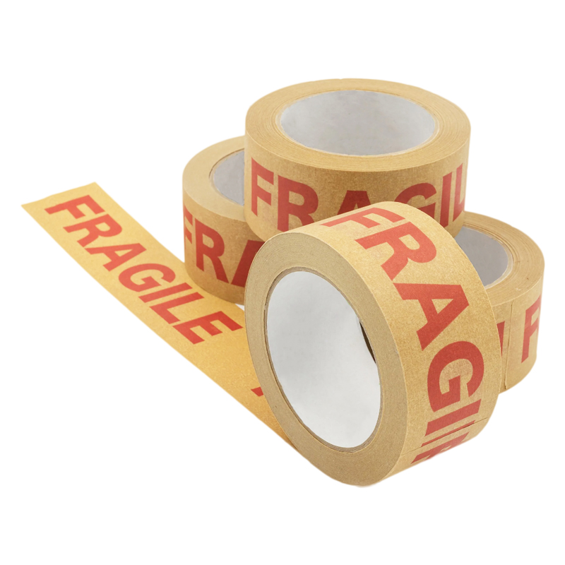 Individuell gestaltbare Papierrolle, braun, Jumbo-Verpackung, selbstklebend, verstärkt, mit Logo-Verstärkung, selbstbeschreibbares Kraftpapierband 6