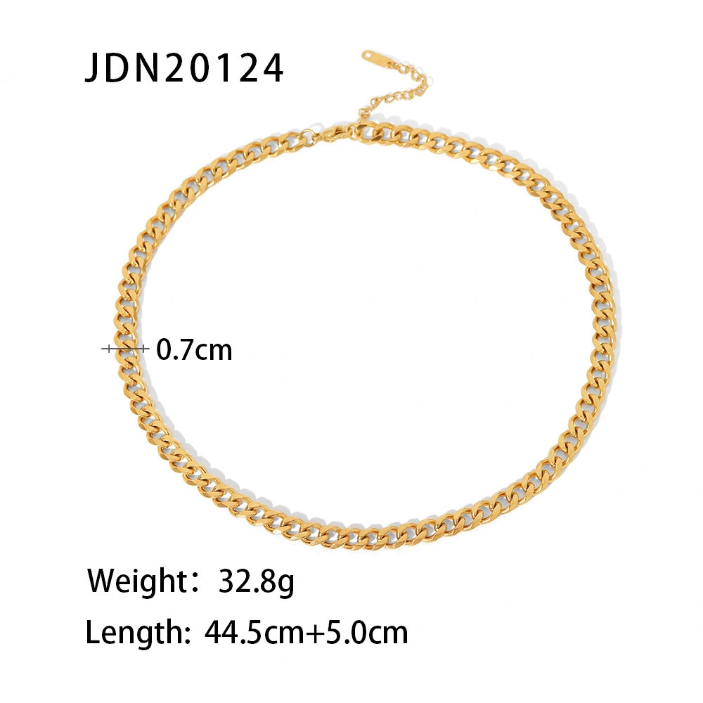 Hot Selling 18k Gold Plated Cain Necklace Ins Personalized Top Quality Necklace Chain Snake Chain Necklaces 1