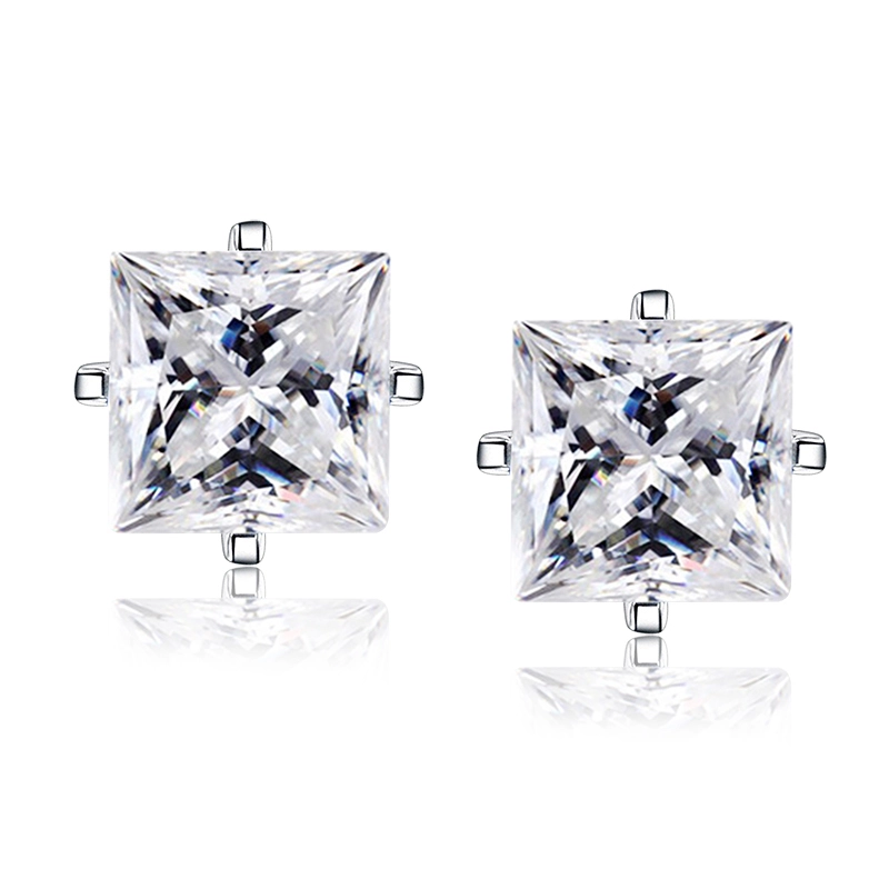 14K White Gold Engagement Wedding Luxury Stud Oread Orets State Women Moisanite Fashion Fine bijoux Girl Girl Gift Orees Gift Oread 1