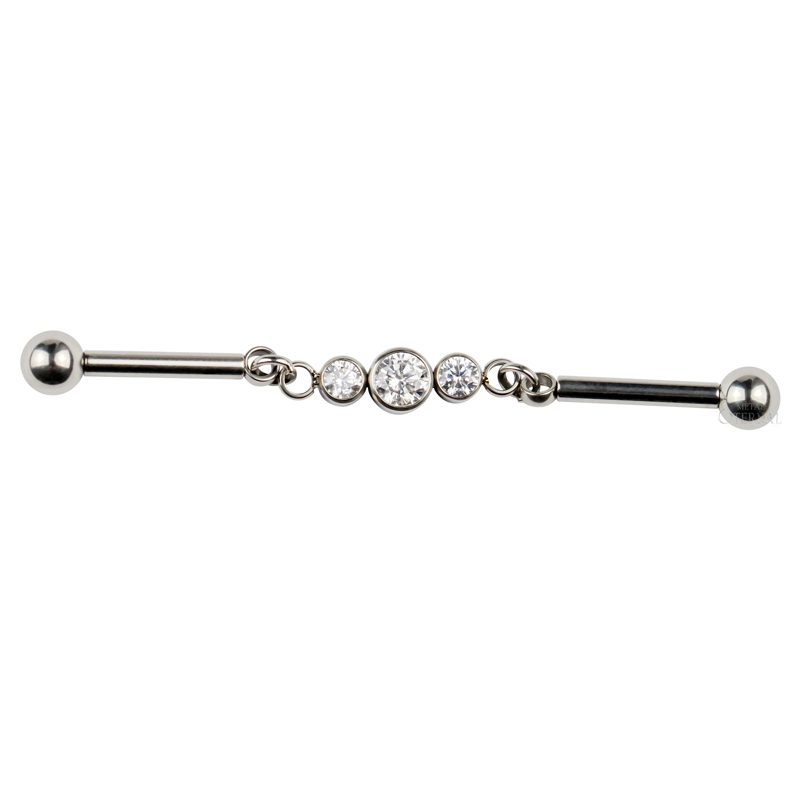 Eternal Metal Astm F136 Titanium Push Pin Industrial Piercing Earrings 1
