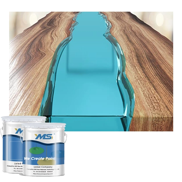 Resina epoxídica AB Glue para Top de transparencia de la mesa del río Top de resina epoxi 1