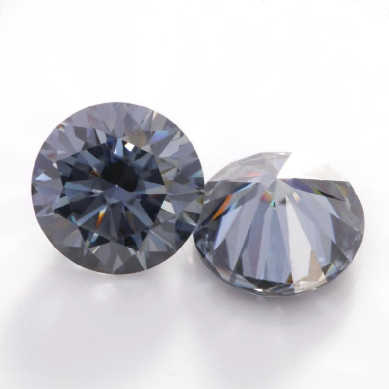 Certified Loose Diamond Heart & Arrow Cut 6.5mm Vivid Grey Moissanite Gemstone For Jewelry Making 1
