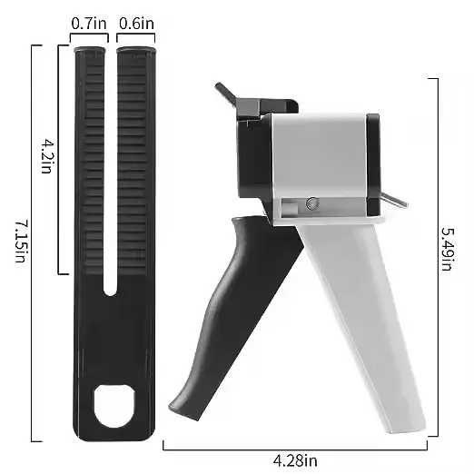 Dental Impression Mixing Dispensing Gun 1:1 /1:2 Silicon Rubber Dispenser Gun 10:1 Dentist Tools-1 3