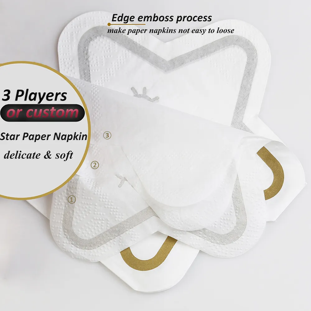 Custom Made Paper Napkins Shinning Stars Design Wholesale - Xiangsheng 7