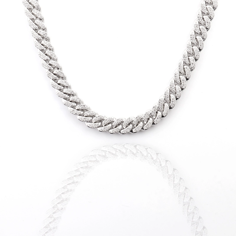 New Hot Sale Products 10/12mm Width Full Diamond Setting S925 Silver 18k Gold Plated Moissanite Cuban Chain Bracelet 1