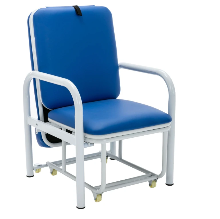 High-quality Hospital Reclining Attendant Chair Foldable Patient Family Accompany Chair Hospital Escort Chair 1