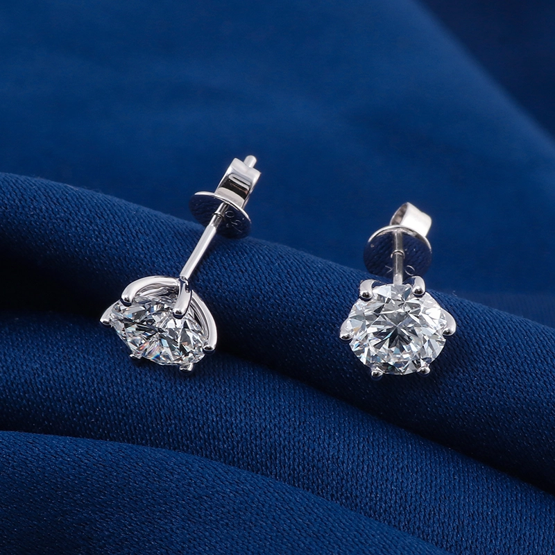 Igi Certified Real Diamond Earrings 18k White Gold Stud Earrings 2ctw Lab Diamond Earrings Bridal Jewelry For Wedding 1