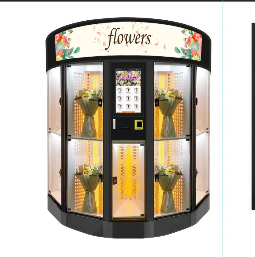 Haloo 9-lattice Custom Logo Flower Vending Machine With Cooling Function For Gift Giving 1