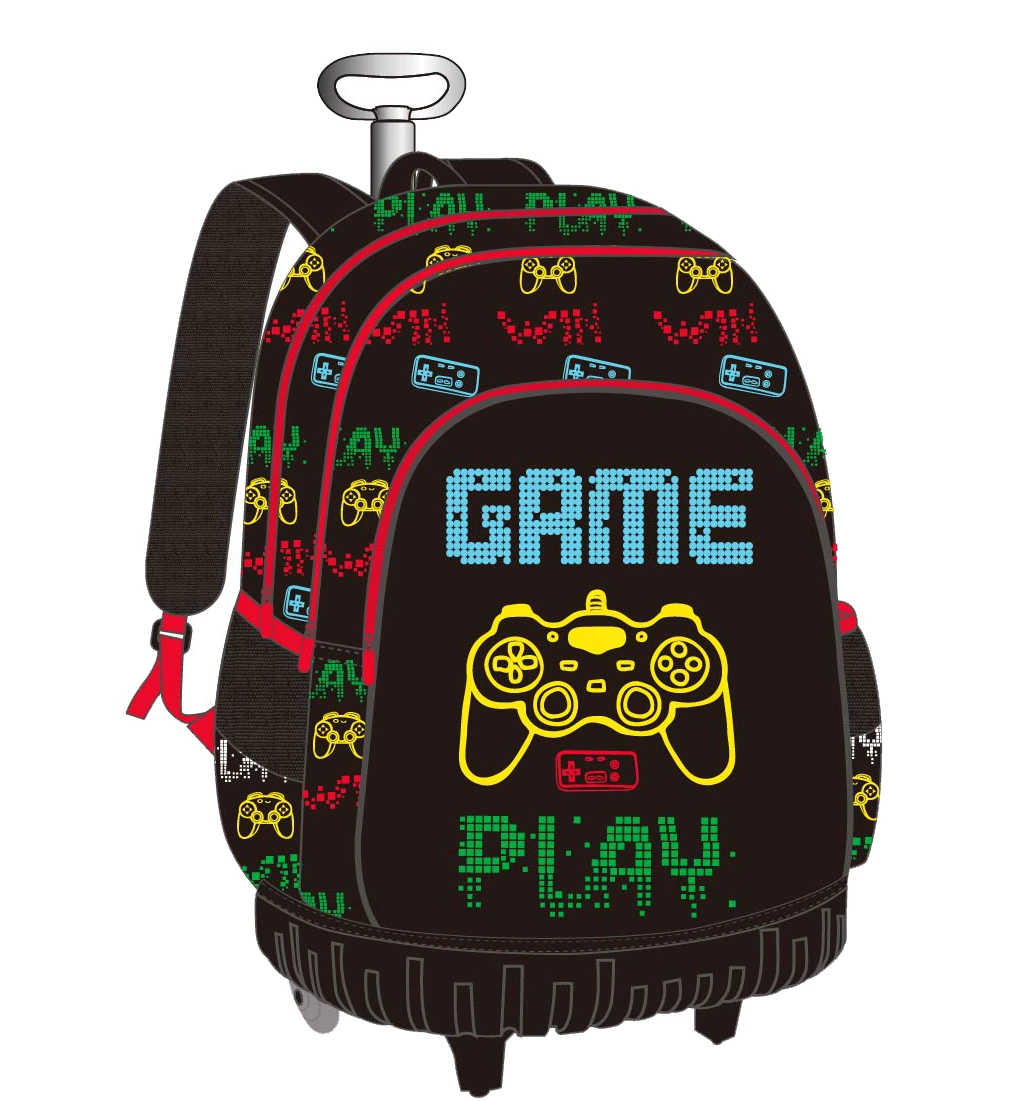 Factory Wholesale Custom Wheeled Girl Boy School Backpack Wheel Trolley School Bag Roller Backpack 1