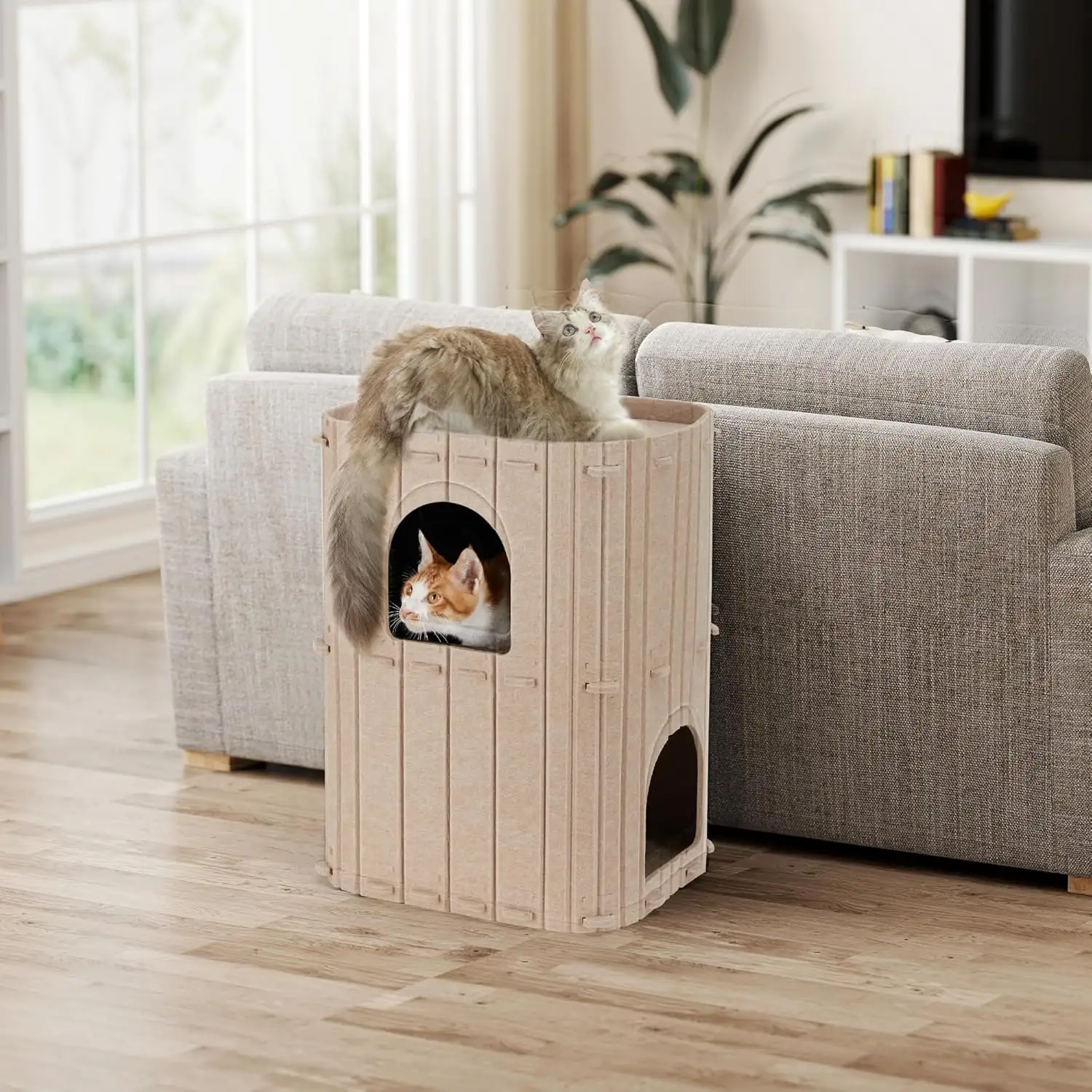 Foldable PET Acoustic Multi-layer Cat Cave Bed Soundproof Nest for Pets 1