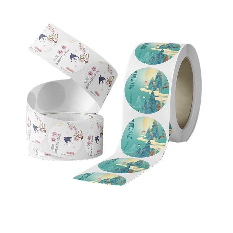 卸売カスタム防水ロゴステッカー化粧品自己粘着ロール紙ラベル 1