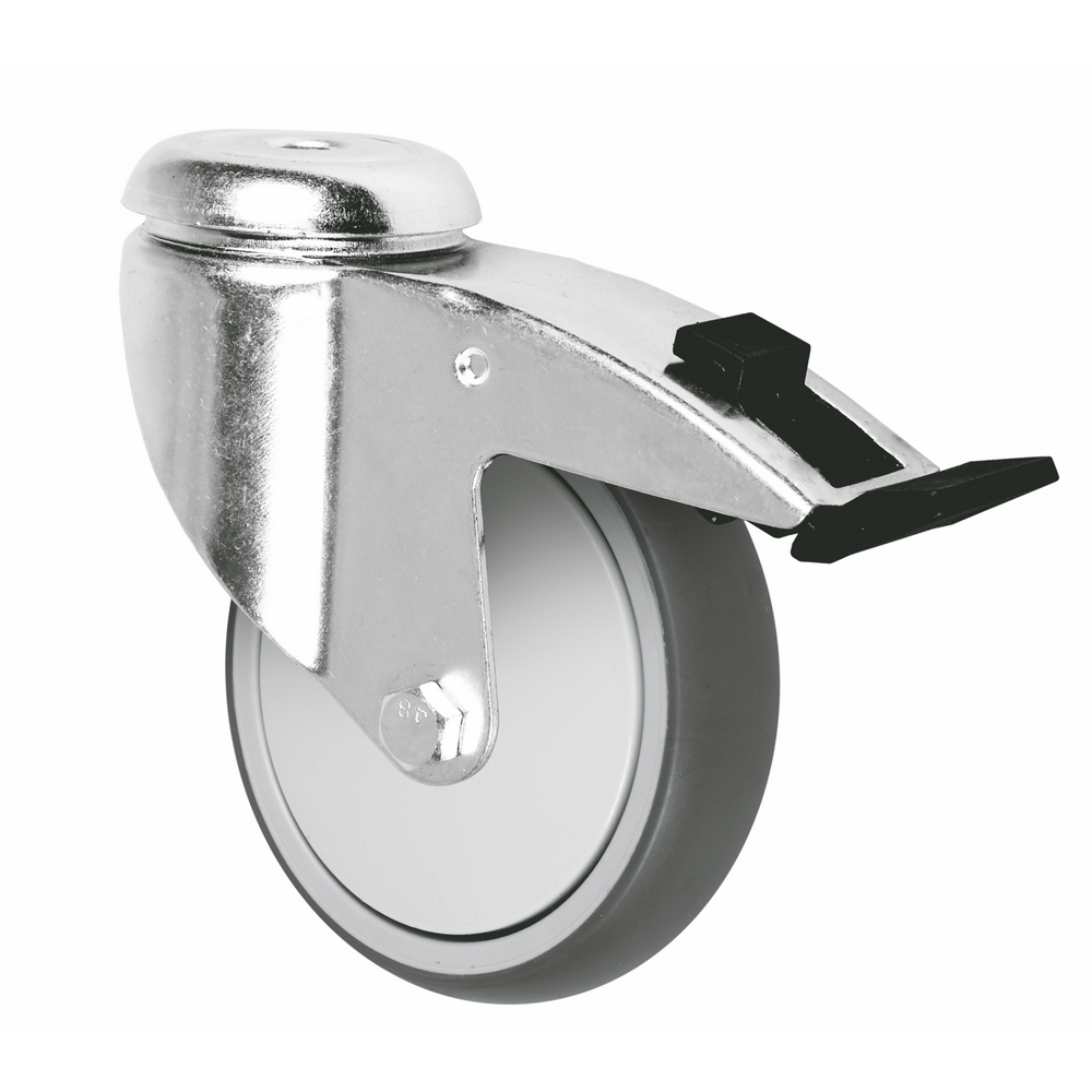 New Product 4inch 5inch Wheel Castor Tpr Brake Medium Duty Casters For Large-scale Catering Shop 1
