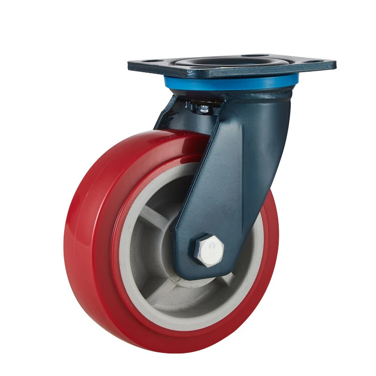 4568 Red Cart Caster Wheels Heavy Duty Pu Industrial Casters 1