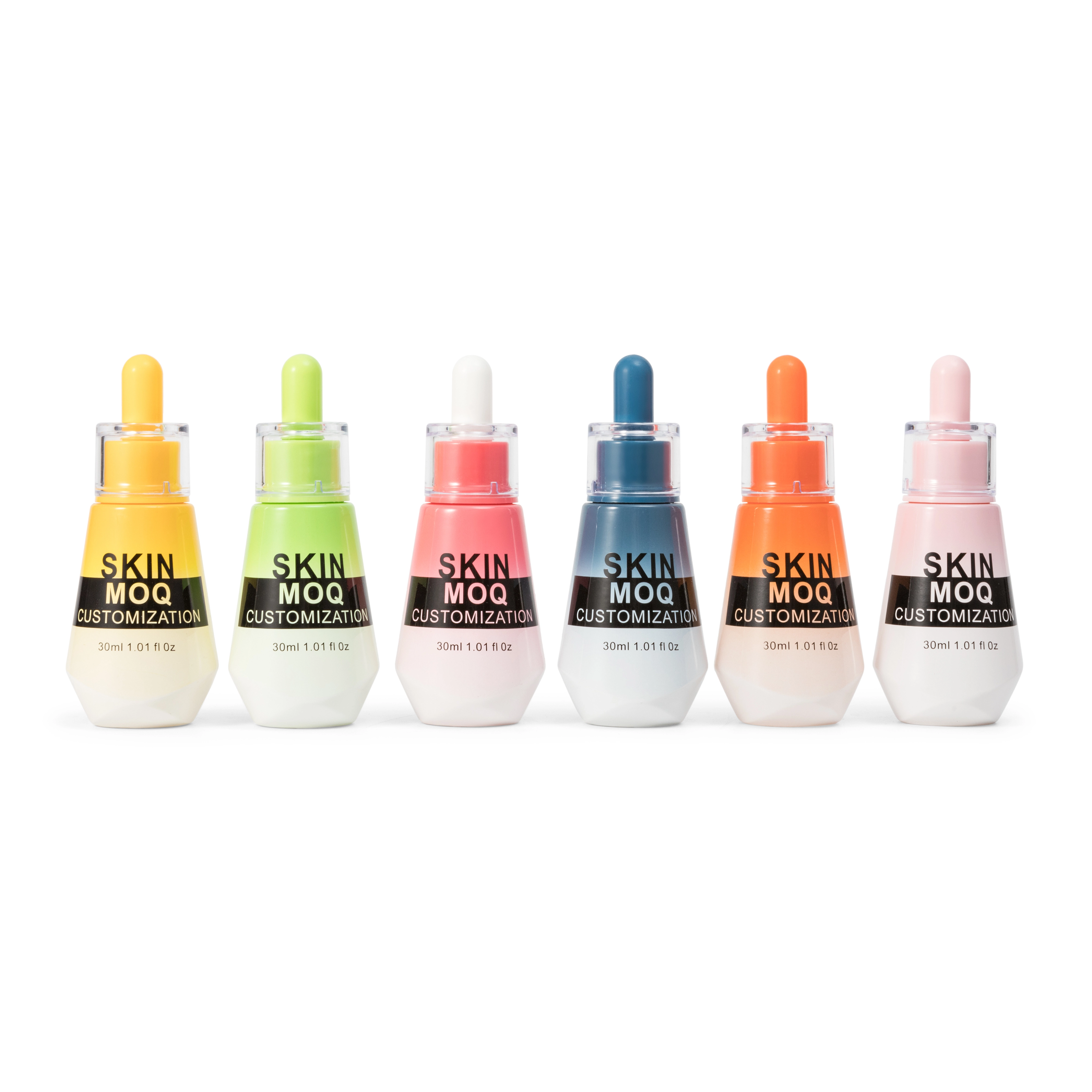 Customizable 30ml Color Glass Dropper Bottle for Facial Essential Oil 1