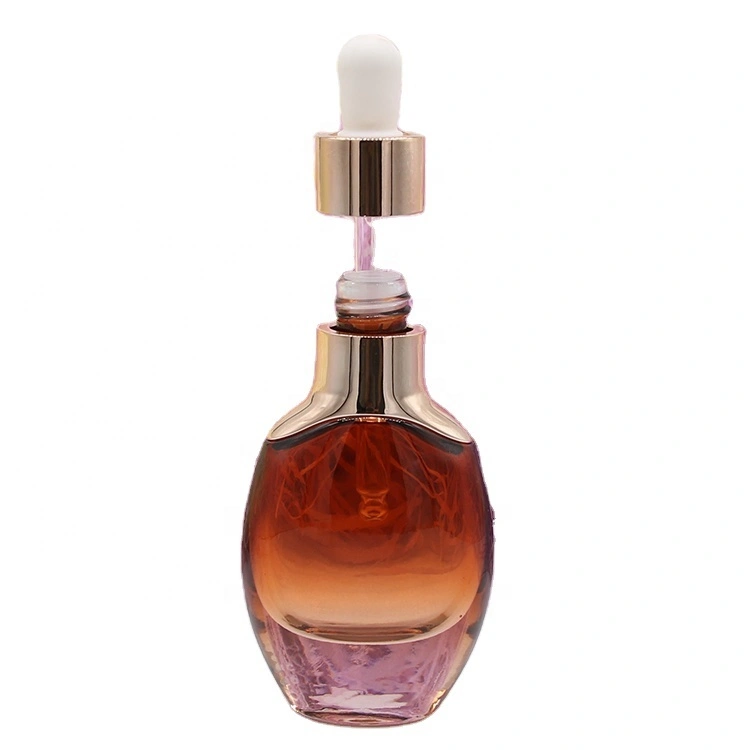 Rose Gold Dropper Glass Bottle for Luxury Face Serum - 15ml/30ml Capacity 1
