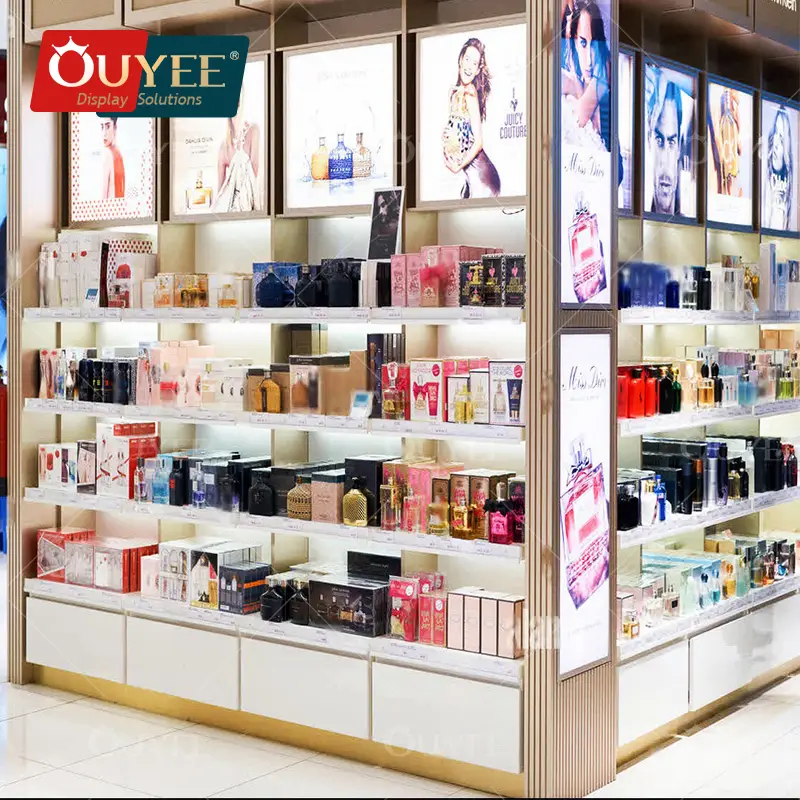 Expositor de Perfumes - Balcão de Maquiagem e Suporte de Chão para Produtos de Cuidados com a Pele 1