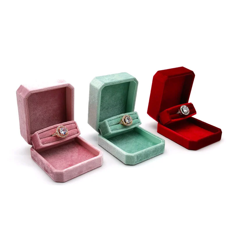 New Unusual Display Velvet Wedding Ring Box Jewelry Display Box Valentine's Day Gift Packaging 1