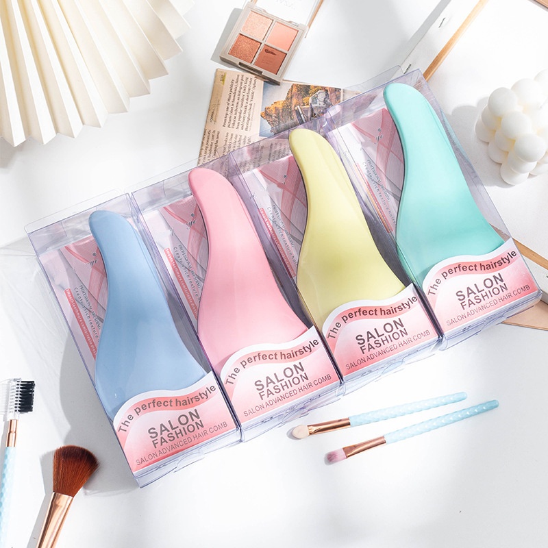 Cepillo desenredante, cómodo peine iónico para cabello liso, peine de masaje para cabello liso, dientes suaves, plástico sin nudos para uso doméstico. 1