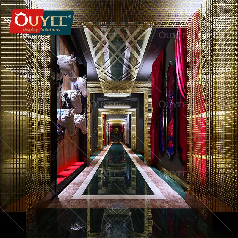 Balcão de bar em acrílico com LED e parede de bolhas de água para boate 1