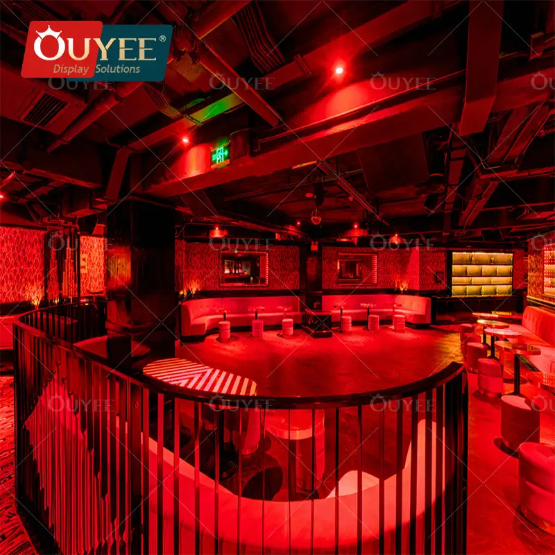 طاولة بار بإضاءة LED في ملهى ليلي - أثاث بار موسيقي تجاري 1