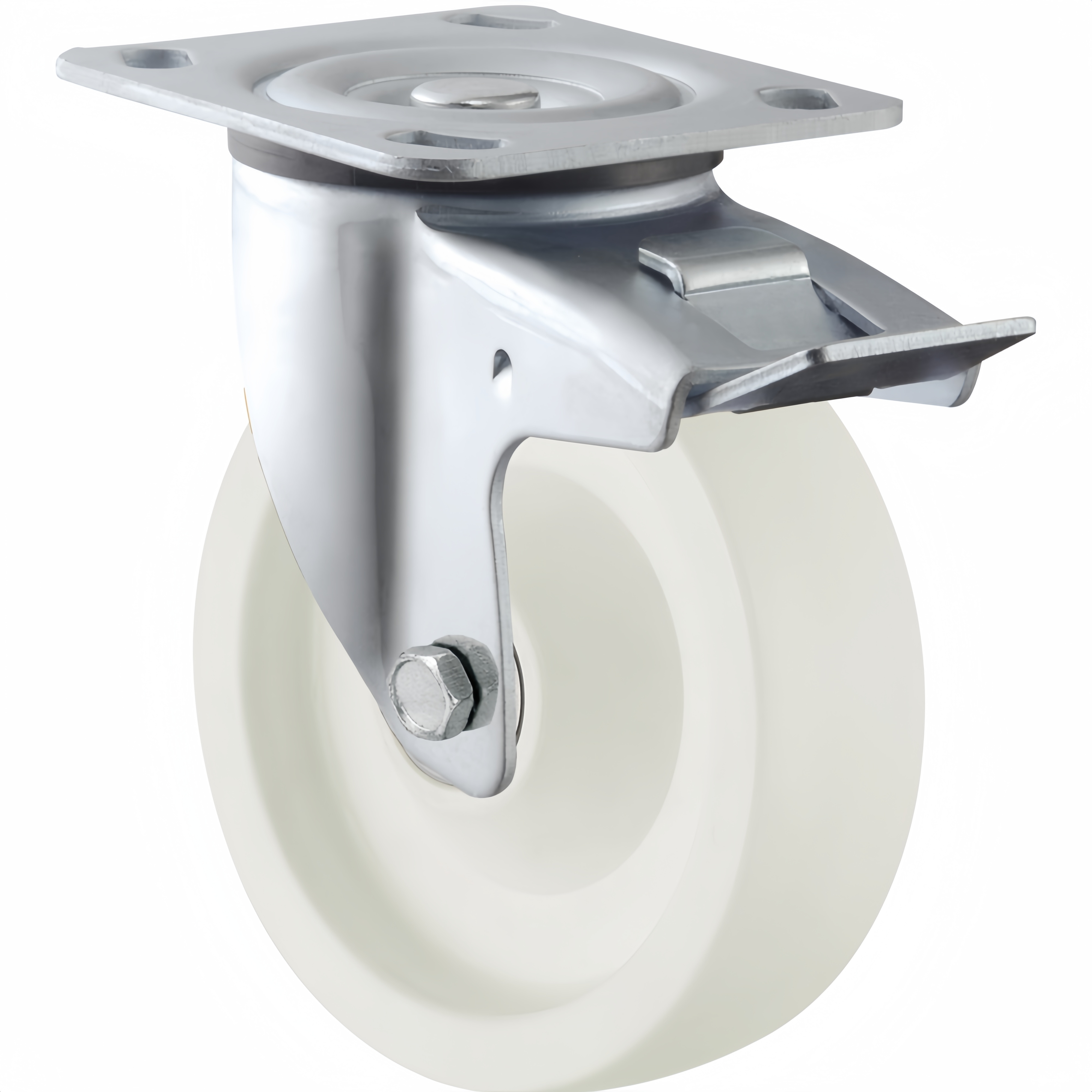 European Style Swivel 500 Kg Capacity Heavy Duty Industrial Castor Total Brake Locking Caster Wheels 1