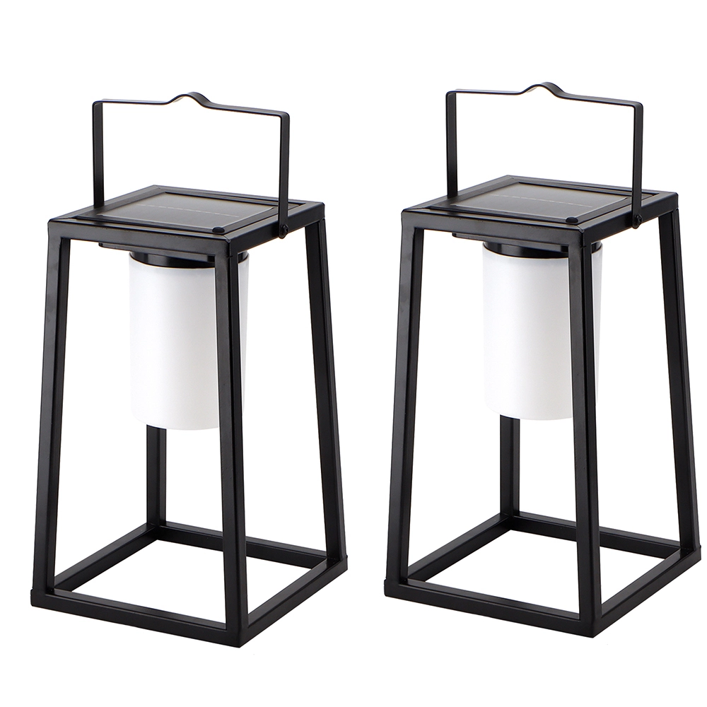 2pcs Nordic Minimalist Metal Solar Garden Lights Outdoor Villa Patio Landscape Lamps Wholesale 1