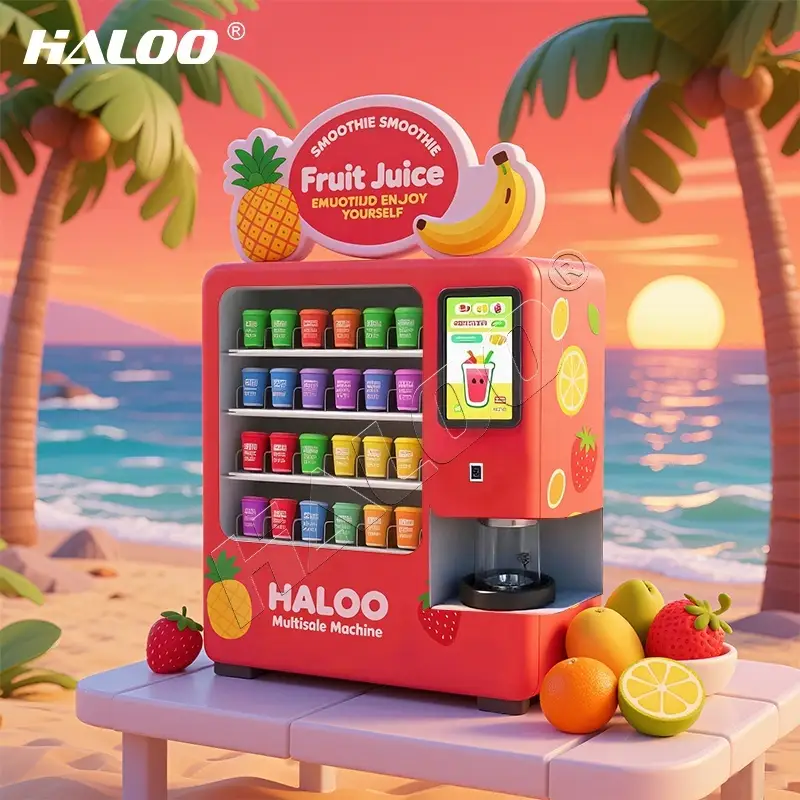 2025 New Smoothie Automat Smoothie Maker Vending Machine Supplier Frozen Fruits Protein Fruit Smoothies Blending Vending Machine 1
