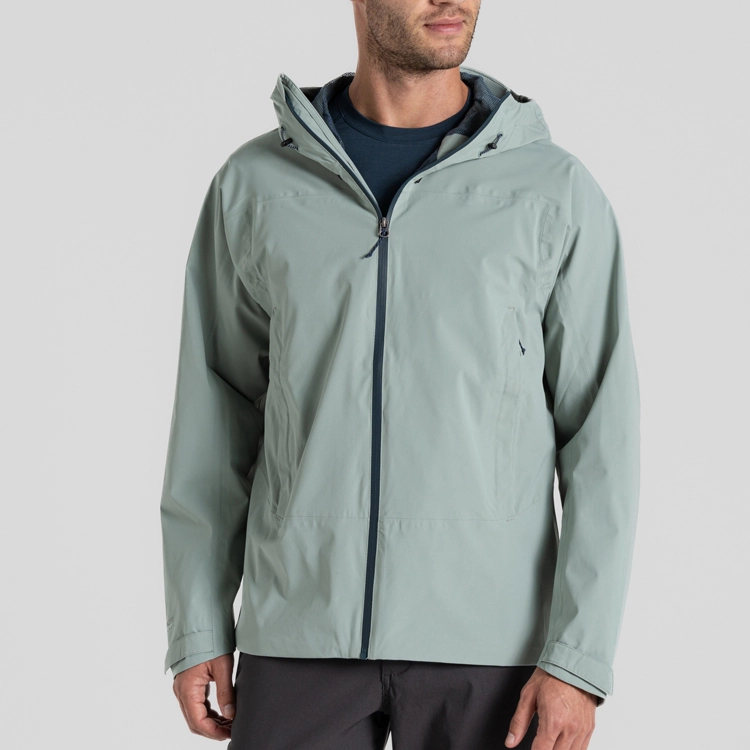 Chaqueta larga impermeable con capucha para hombre, hecha a medida de fábrica, de alto rendimiento, para montañismo, viajes, boxeo, con bolsillo con cremallera. 1