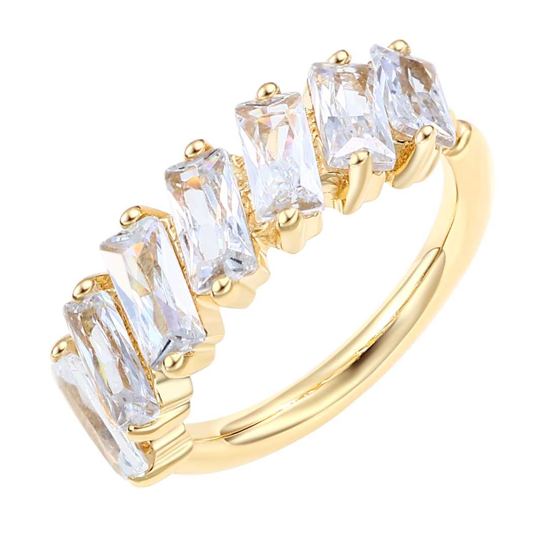 Metal eterno 14k ouro maciço 5a retângulo zircônia cúbica paveada nariz <000000> brinco de argola umbigo <000000> piercing labret joia 5